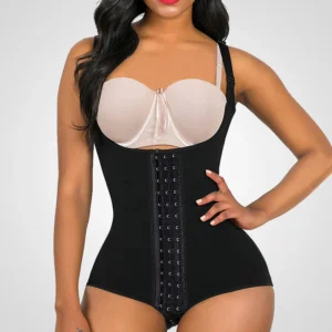 Body reductor con tirantes removibles – Moldea abdomen y cintura, ideal para vestidos sin tirantes y ropa ajustada