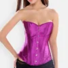 corset bustier violeta para mujer, realza la figura y escote con estilo elegante