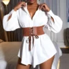 cinturón corset camel para mujer elegante con cordones ajustables