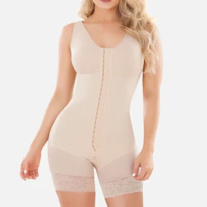 Combinación faja moldeadora de alta compresión para mujer – Reductora de cuerpo entero con tirantes y control en abdomen, cintura y muslos