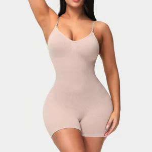 Combinación moldeadora sculptante para mujer – Faja reductora de cuerpo completo con tirantes, compresión suave y efecto invisible