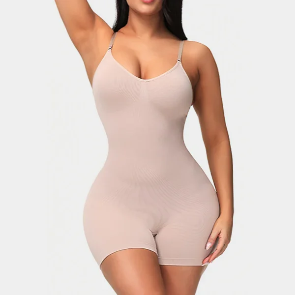 Combinación moldeadora sculptante para mujer – Faja reductora de cuerpo completo con tirantes, compresión suave y efecto invisible