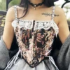 Corset bustier estilo antiguo color vintage para mujer elegante