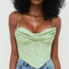Crop top bustier floral para mujer, estilo romántico y veraniego