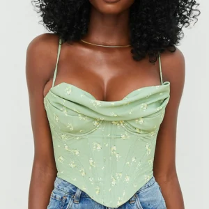 Crop top bustier floral para mujer, estilo romántico y veraniego