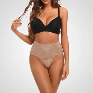 Culotte reductora beige para mujer – Moldea abdomen, cintura y glúteos, ideal para usar bajo ropa ajustada o de color claro