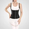 Faja corset de látex para mujer – Alta compresión para moldear cintura y abdomen con varillas internas y cierre ajustable por corchetes