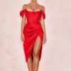 Vestido largo rojo con corset para mujer, elegante y ajustado con falda fluida, ideal para eventos nocturnos, bodas y fiestas formales