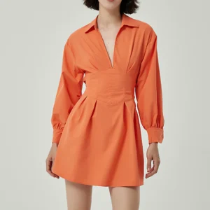 Vestido corset elegante para mujer con espalda de lazos ajustables