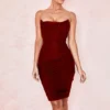 Vestido largo de mujer con corset bustier elegante para fiestas y eventos formales