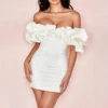 vestido bustier fruncido negro elegante para mujer, ideal para eventos y noches especiales