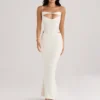 Vestido de cóctel con corset y tirantes para mujer elegante