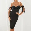 Vestido corset con tirantes y volantes para mujer estilo romántico
