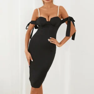Vestido corset con tirantes y volantes para mujer estilo romántico