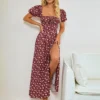 Vestido corset romántico para mujer con lazada en la espalda y detalles de encaje