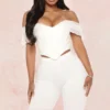 Top bustier de efecto cuero para mujer, sexy y ajustado, ideal para fiestas, conciertos o looks rockeros