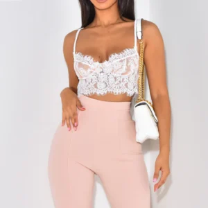 corset bustier blanco de encaje elegante para mujer, ideal para bodas y ocasiones especiales