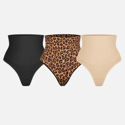 Pack de 3 bragas moldeadoras de talle alto – Faja invisible para vientre plano y uso diario