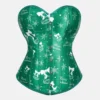 Corset navideño rojo estilo Mamá Noel – Corset sexy con varillas, cordones ajustables y peluche blanco para mujer
