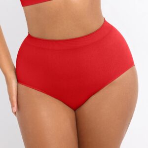 Braga faja roja de talle alto – Moldea vientre y cintura con estilo sensual y compresión cómoda