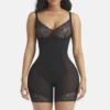 Faja reductora con encaje floral – Moldeadora de talle alto para vientre plano y cintura definida, invisible bajo la ropa