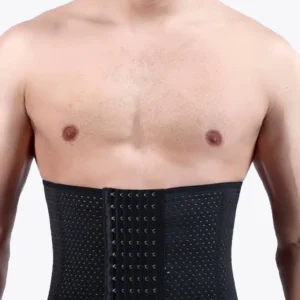 Faja corset para hombre – Compresión abdominal, soporte lumbar y cierre frontal, ideal para moldear y mejorar postura