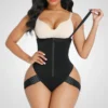 Faja reductora para abdomen y glúteos – Moldeadora negra de compresión alta para mujer