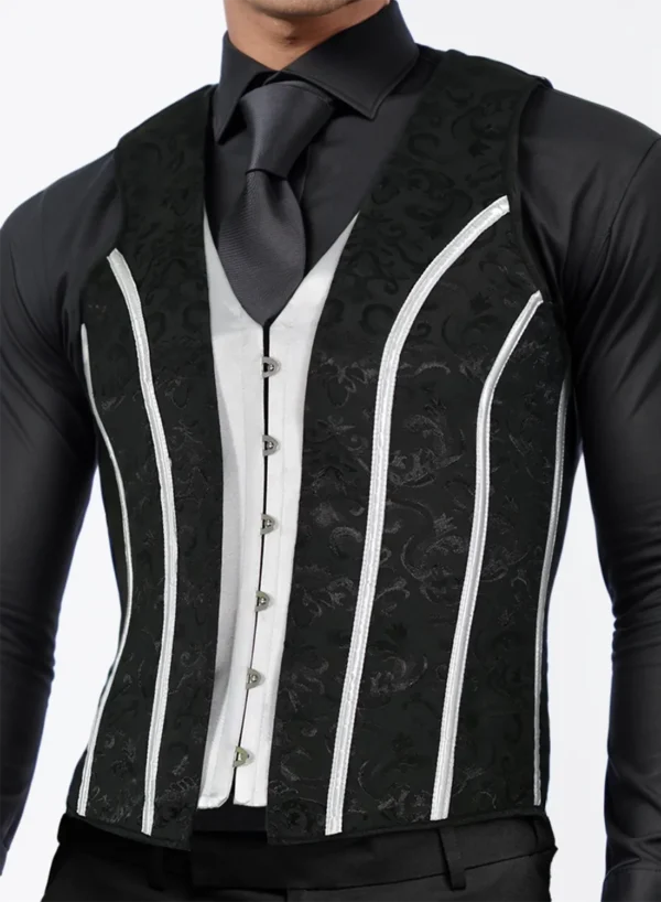 Chaleco corset masculino – Prenda estructurada con cierre frontal y ajuste trasero, estiliza el torso y mejora la postura